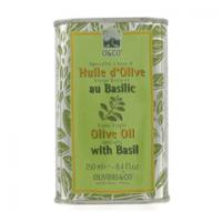 Huile d\'olive vierge extra au basilic (50cl)